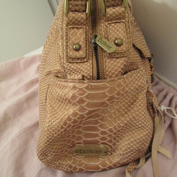 Botkier Logan Golden Snake-embossed Satchel - Picture 3 of 10